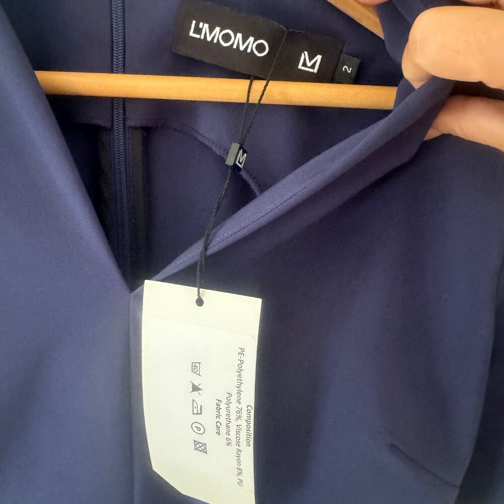 Chic Navy Dress L'Momo - Picture 3 of 4